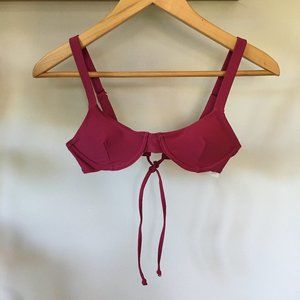 Zaful Burgundy Underwire Bikini Top